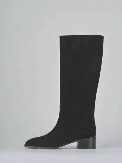 Online Stivali tacco 4cm camoscio Donna Stivali Tacco Basso