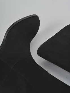 Online Stivali tacco 4cm camoscio Donna Stivali Tacco Basso