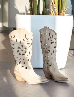 Online Stivali tacco 6cm camoscio Donna Stivali Tacco Alto