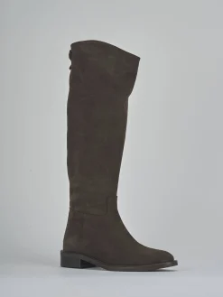 Stivali tacco 3cm camoscio testa Donna Stivali Tacco Basso