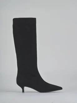 Outlet Stivali tacco 4cm camoscio Donna Stivali Tacco Basso