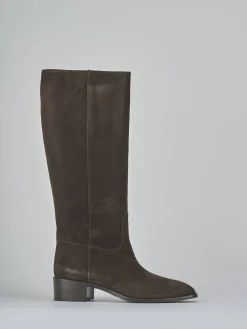 Best Stivali tacco 4cm camoscio testa Donna Stivali Tacco Basso