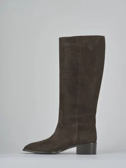 Best Stivali tacco 4cm camoscio testa Donna Stivali Tacco Basso