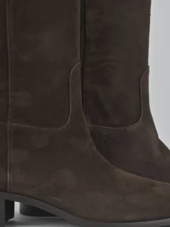 Best Stivali tacco 4cm camoscio testa Donna Stivali Tacco Basso