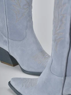 New Stivali tacco 7cm camoscio Donna Stivali Tacco Alto