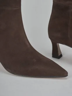 Discount Stivali tacco 6cm camoscio testa Donna Stivali Tacco Alto