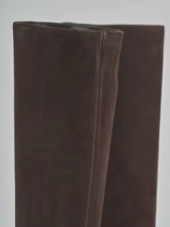 Discount Stivali tacco 6cm camoscio testa Donna Stivali Tacco Alto