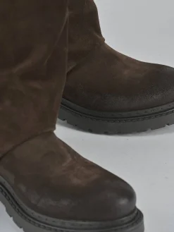 Clearance Stivali tacco 2cm camoscio testa Donna Stivali Tacco Basso