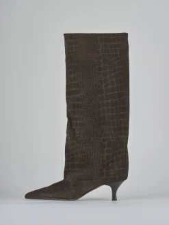 Sale Stivali tacco 5cm cocco testa Donna Stivali Tacco Alto