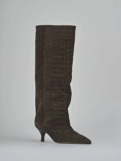 Sale Stivali tacco 5cm cocco testa Donna Stivali Tacco Alto