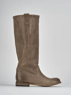 Sale Stivali tacco 1cm pelle Donna Stivali Tacco Basso