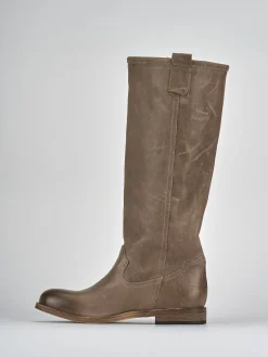 Sale Stivali tacco 1cm pelle Donna Stivali Tacco Basso