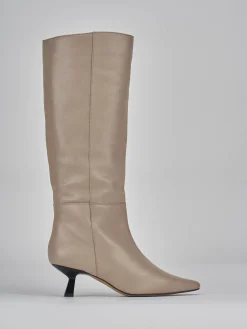 Online Stivali tacco 5cm pelle Donna Stivali Tacco Alto