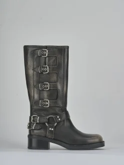 Online Stivali tacco 4cm pelle Donna Stivali Tacco Basso