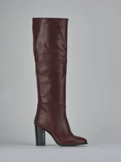 Discount Stivali tacco 8cm pelle bordo' Donna Stivali Tacco Alto