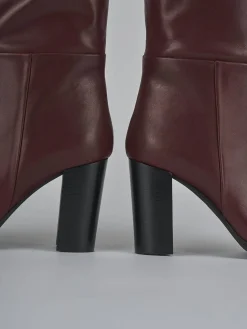 Discount Stivali tacco 8cm pelle bordo' Donna Stivali Tacco Alto