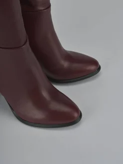 Discount Stivali tacco 8cm pelle bordo' Donna Stivali Tacco Alto