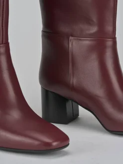 Online Stivali tacco 6cm pelle bordo' Donna Stivali Tacco Alto