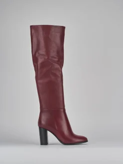 New Stivali tacco 8cm pelle bordo' Donna Stivali Tacco Alto