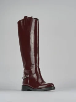 Sale Stivali tacco 2cm pelle bordo' Donna Stivali Tacco Basso