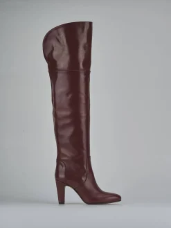 Sale Stivali tacco 8cm pelle bordo' Donna Stivali Tacco Alto