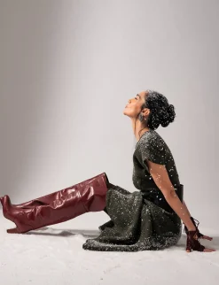 Sale Stivali tacco 8cm pelle bordo' Donna Stivali Tacco Alto