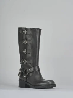 Outlet Stivali tacco 4cm pelle Donna Stivali Tacco Basso