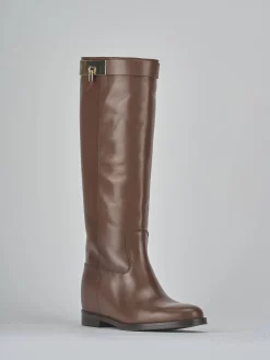 Hot Stivali tacco 2cm pelle Donna Stivali Tacco Basso