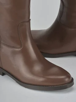 Hot Stivali tacco 2cm pelle Donna Stivali Tacco Basso