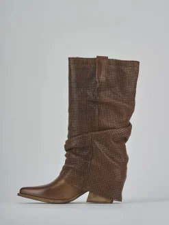 Discount Stivali tacco 7cm pelle Donna Stivali Tacco Alto