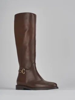 Discount Stivali tacco 2cm pelle Donna Stivali Tacco Basso