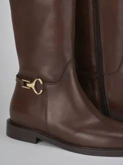 Discount Stivali tacco 2cm pelle Donna Stivali Tacco Basso