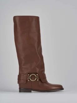 Discount Stivali tacco 2cm pelle Donna Stivali Tacco Basso