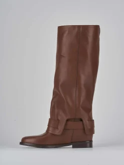 Discount Stivali tacco 2cm pelle Donna Stivali Tacco Basso