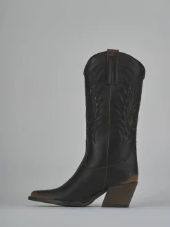 Sale Stivali tacco 5cm pelle Donna Stivali Tacco Alto