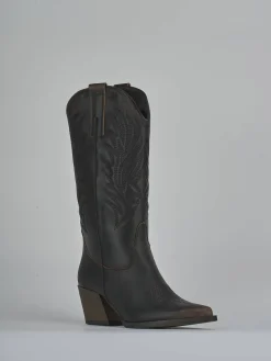 Sale Stivali tacco 5cm pelle Donna Stivali Tacco Alto