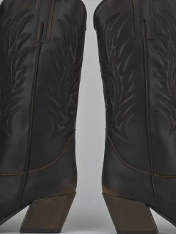 Sale Stivali tacco 5cm pelle Donna Stivali Tacco Alto