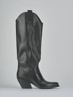 Outlet Stivali tacco 8cm pelle Donna Stivali Tacco Alto