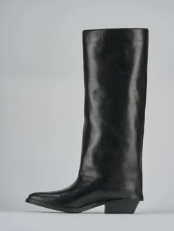 Discount Stivali tacco 3cm pelle Donna Stivali Tacco Basso