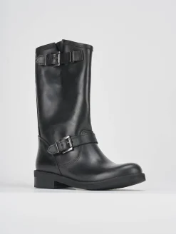 Clearance Stivali tacco 3cm pelle Donna Stivali Tacco Basso