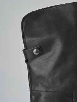 New Stivali tacco 1cm pelle Donna Stivali Tacco Basso