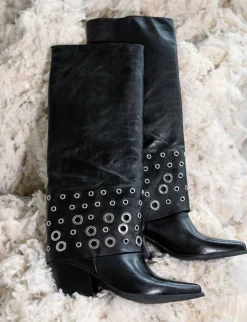 Clearance Stivali tacco 6cm pelle Donna Stivali Tacco Alto