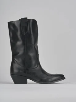 Stivali tacco 5cm pelle Donna Stivali Tacco Alto