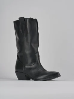 Stivali tacco 5cm pelle Donna Stivali Tacco Alto