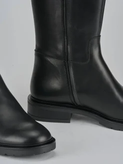 New Stivali tacco 2cm pelle Donna Stivali Tacco Basso