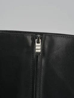 New Stivali tacco 2cm pelle Donna Stivali Tacco Basso