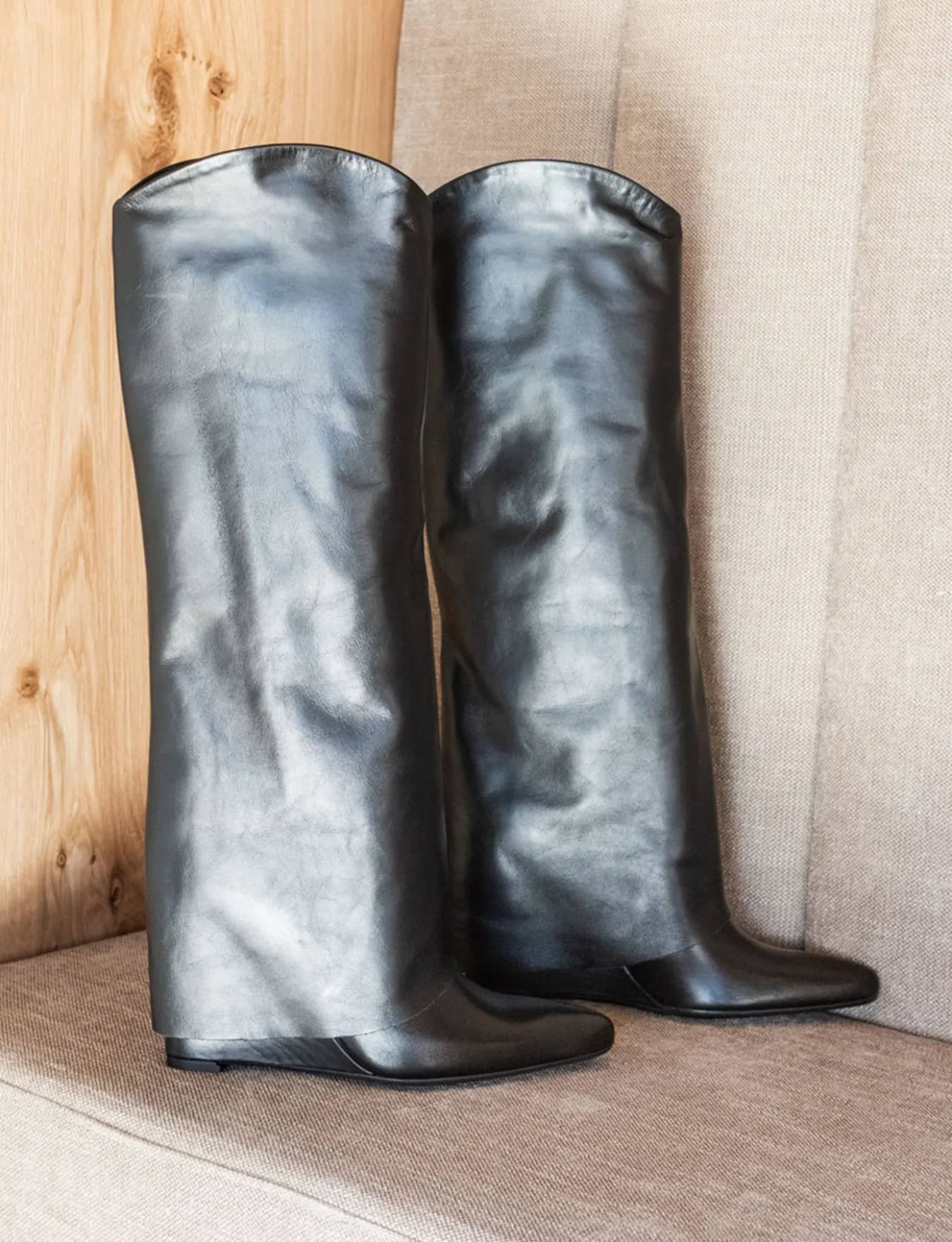 Hot Stivali tacco 10cm pelle Donna Stivali Tacco Alto