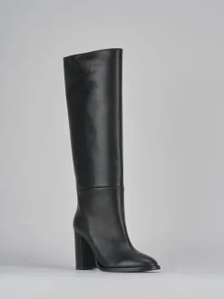 Outlet Stivali tacco 9cm pelle Donna Stivali Tacco Alto