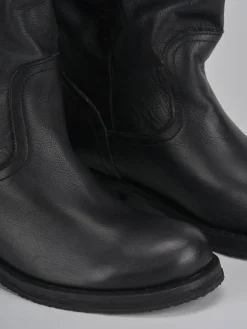 Outlet Stivali tacco 2cm pelle Donna Stivali Tacco Basso