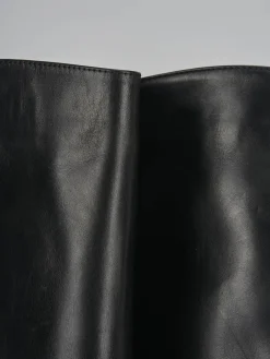 Outlet Stivali tacco 2cm pelle Donna Stivali Tacco Basso